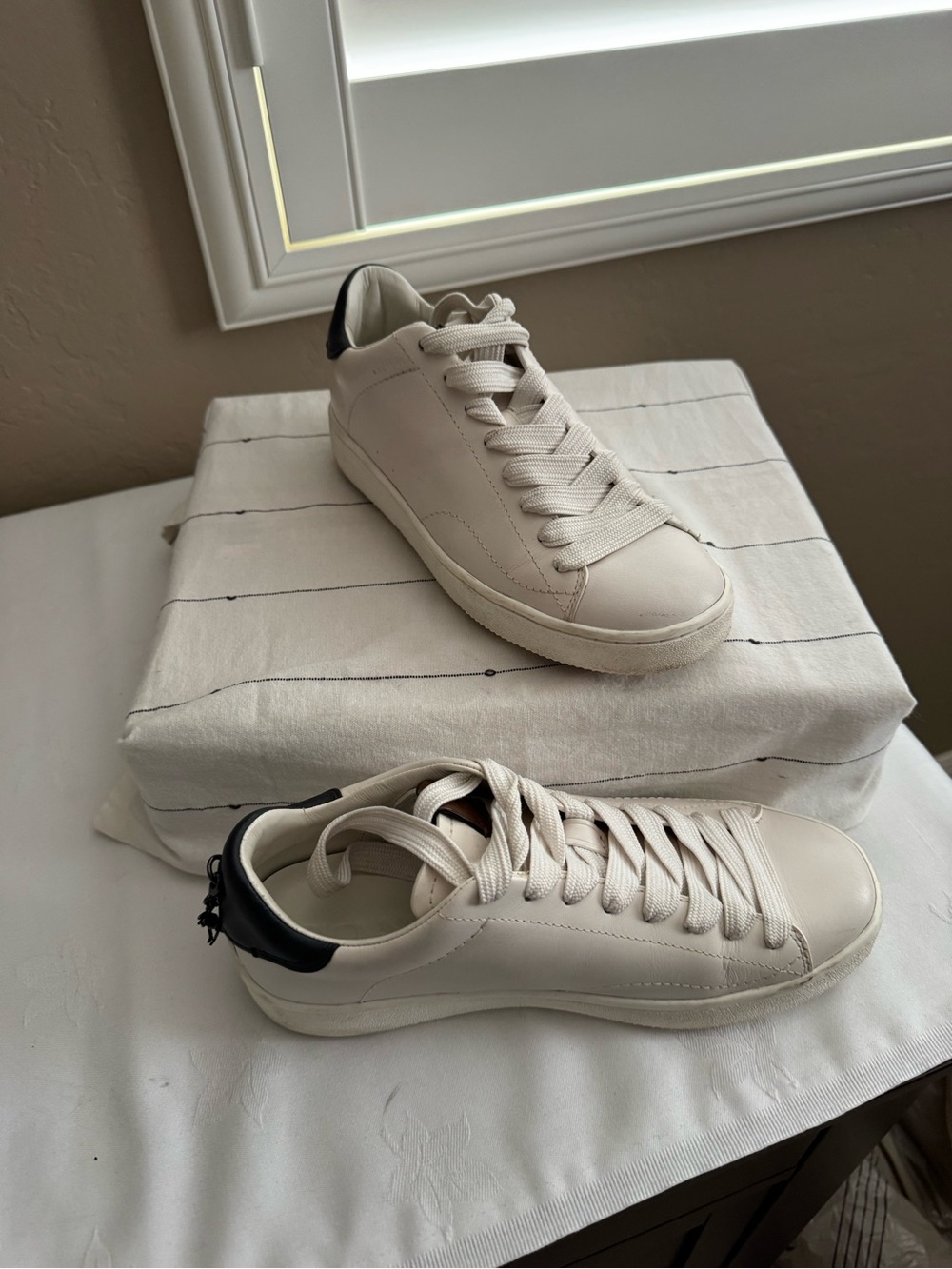 Coach low top sneaker size 8.5 with T Rex charms